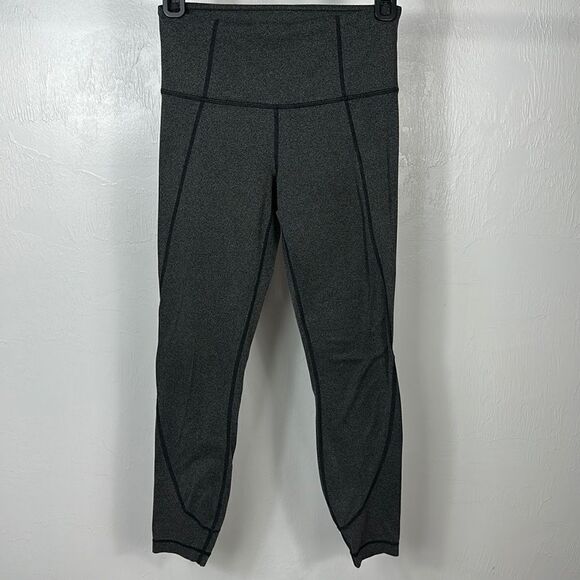 Athleta Heathered Gray Mid Rise Cropped Leggings Size XS - Picture 1 of 8